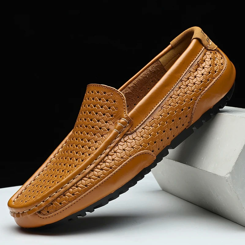 Lucio Fontana Genuine Leather Loafers