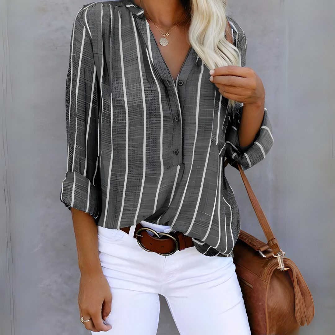 Tatjiana™ | Trendy Striped Blouse