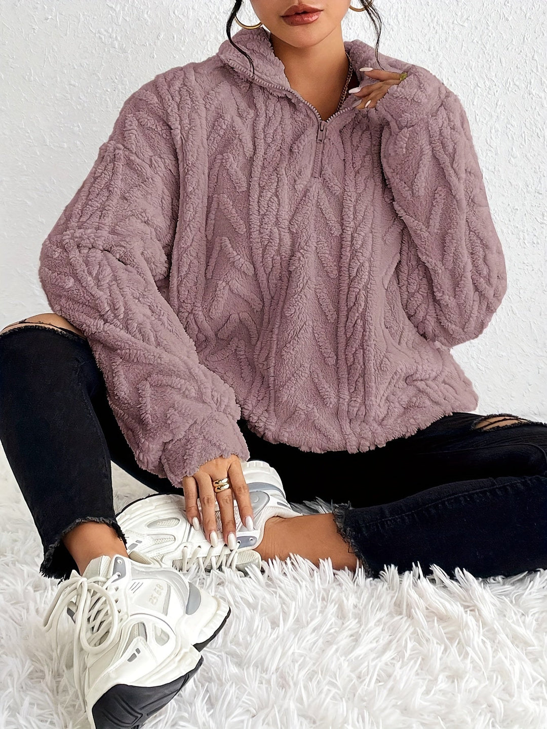 Lila™ | Chic Half-Zip Sweater