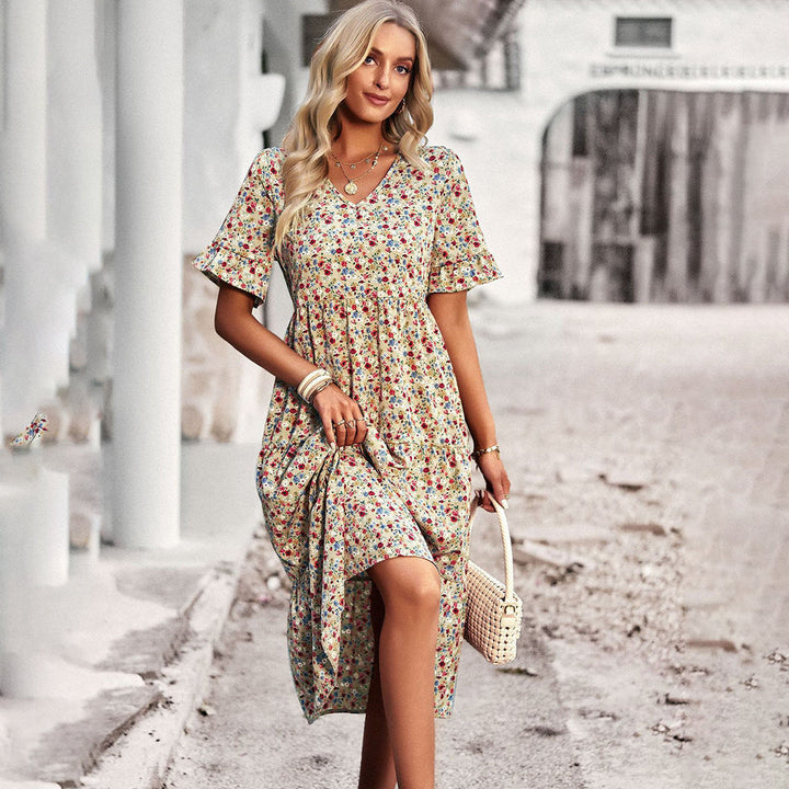 Alina™ | Elegant Floral Midi Dress