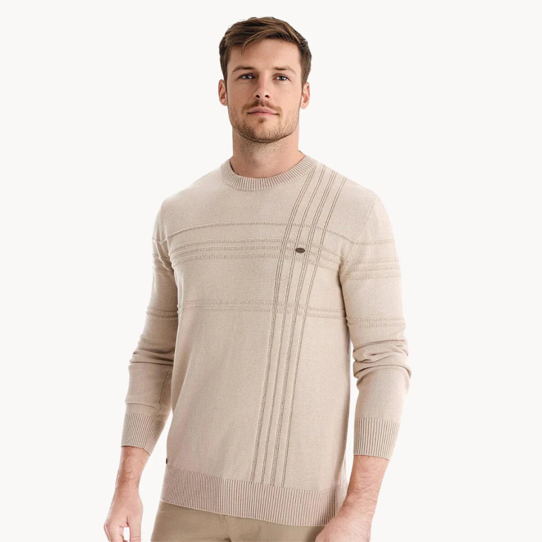 Strivon Striped Knit Sweater