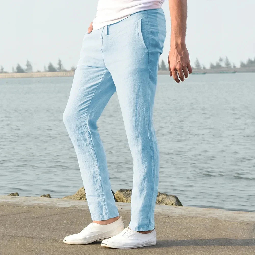 Zephyr Cotton-Linen Pants