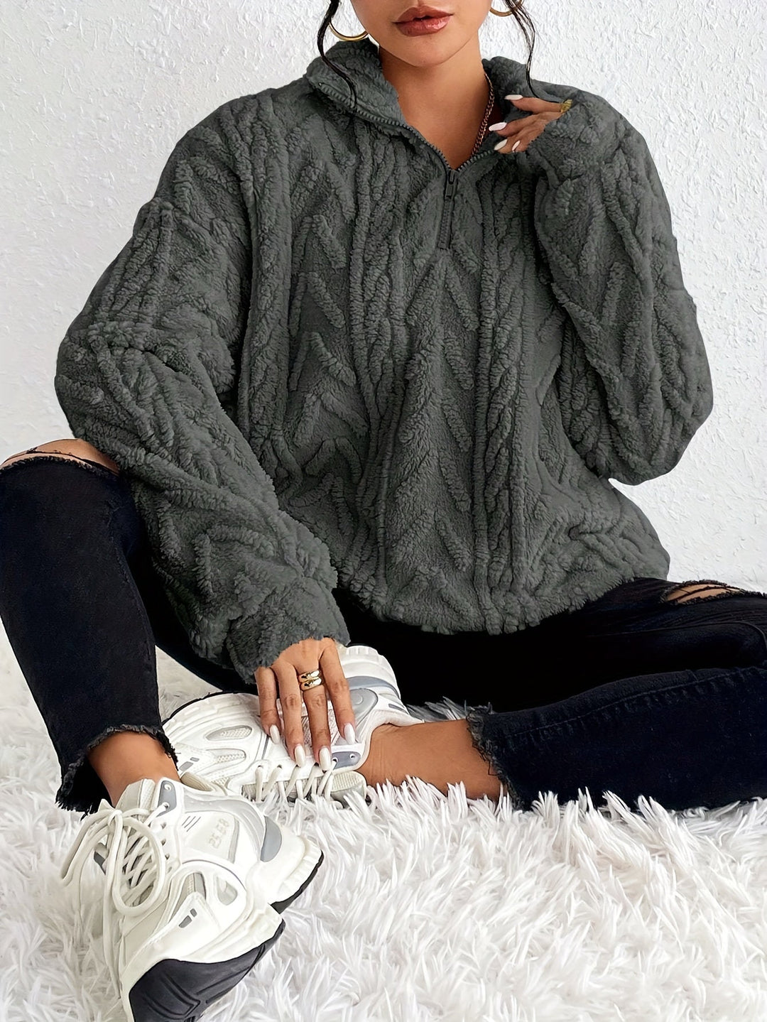 Lila™ | Chic Half-Zip Sweater