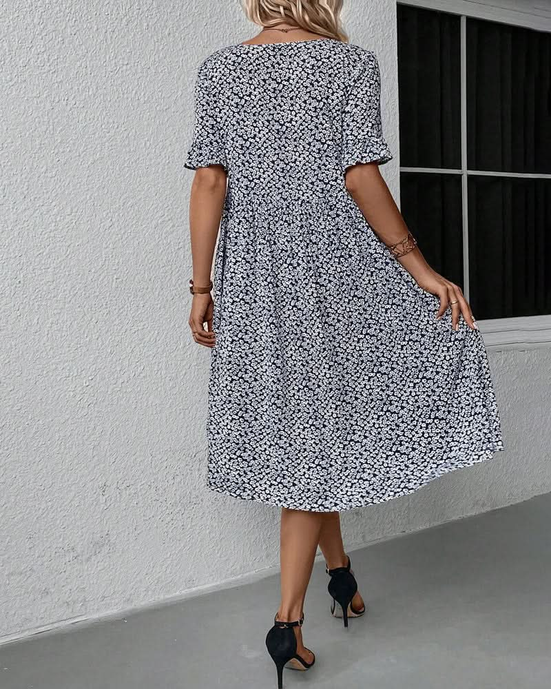 Gina™ | Elegant Floral Midi Dress