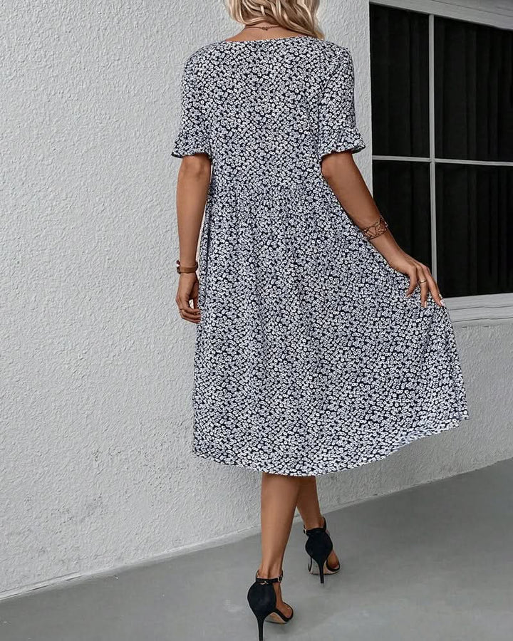 Gina™ | Elegant Floral Midi Dress