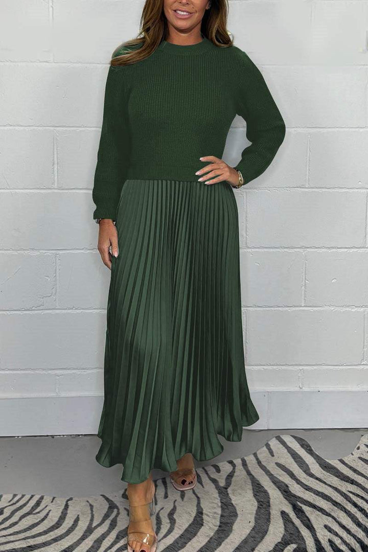 Erica™ | Long Sweater with Pleated Skirt